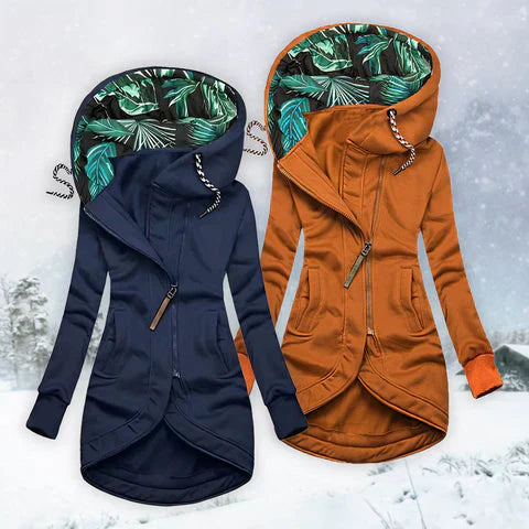 Sylwana | Elegancki i ciepły płaszcz zimowy z kapturem